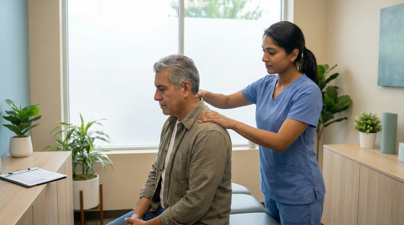 Auto accident injury treatment and recovery in progress